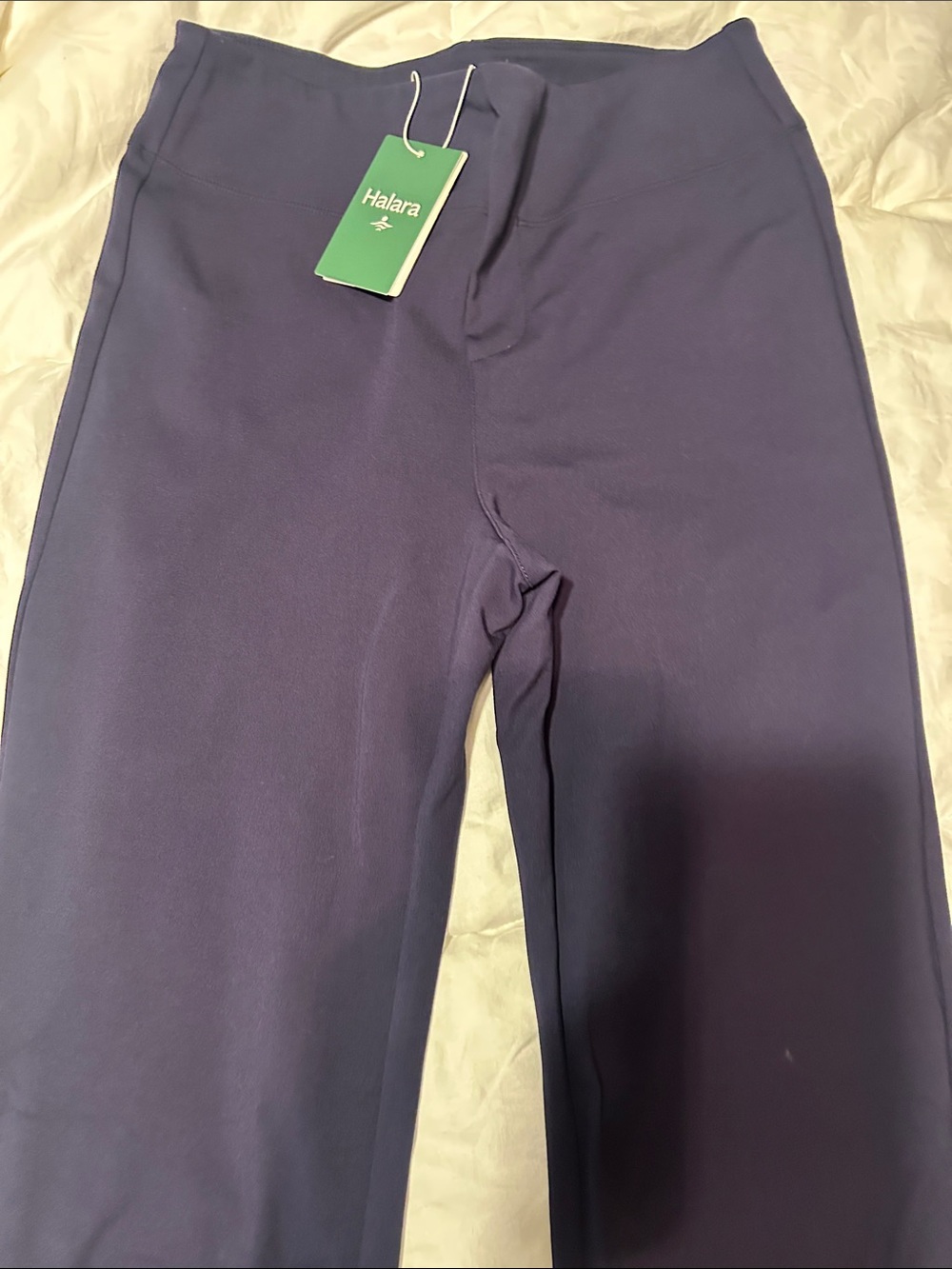 HALARA mid rise blue boot cut medium tall pants